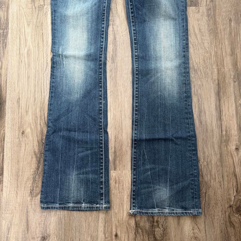Y2K Miss Me Cross Embroidered Rhinestone Bootcut Jeans NWT - Picture 4 of 6